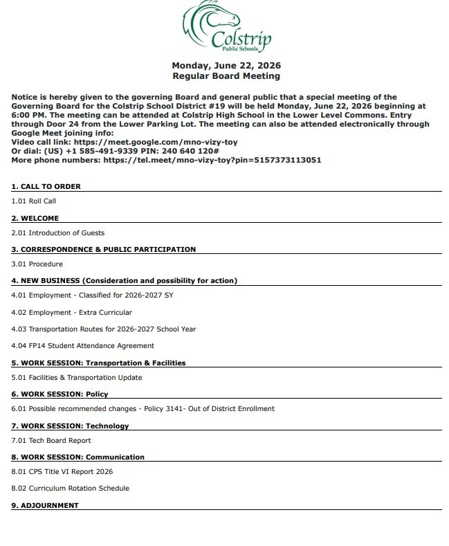 6-22-26 Agenda