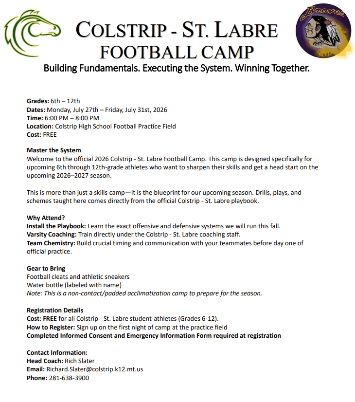 Football Camp Flyer