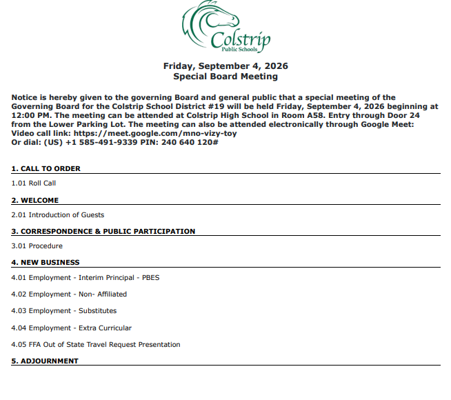 9-4-26 Agenda