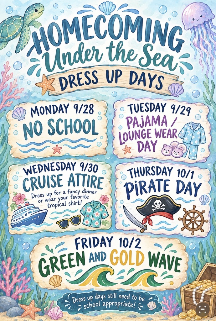 Homecoming Dress Up Day flyer