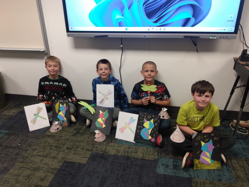 3rd grade displaying their art