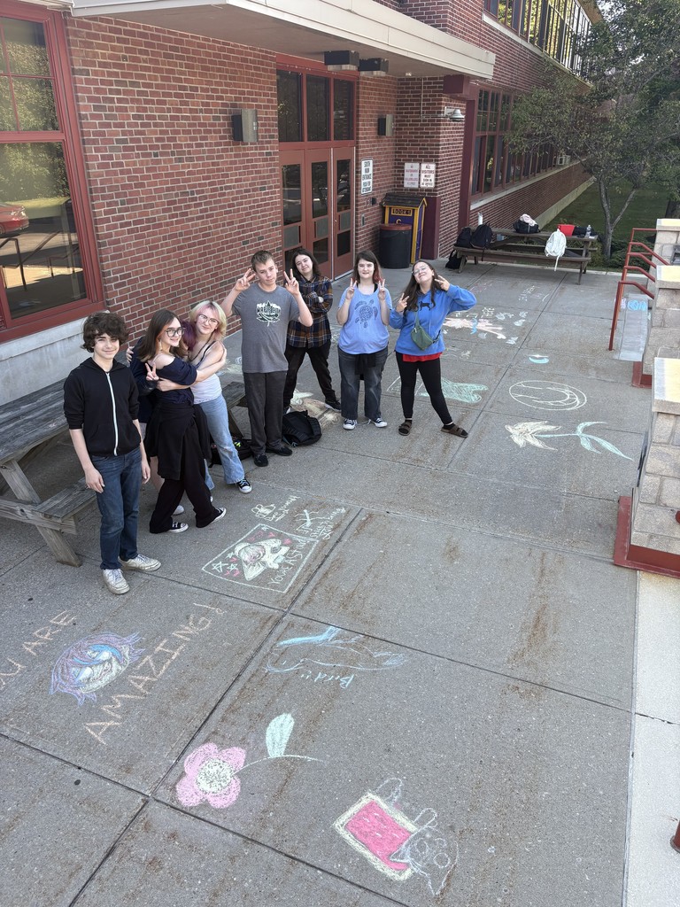 this is a chalk message the CPCS GSA members wrote 