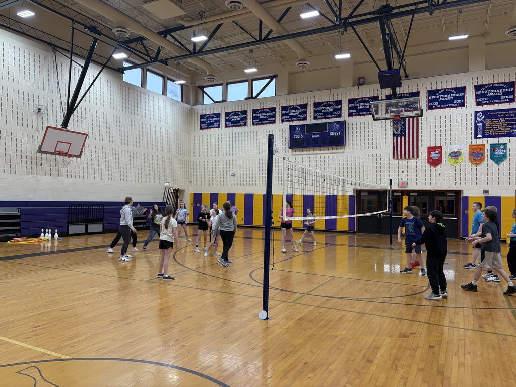 Volleyball with the Clarkson players