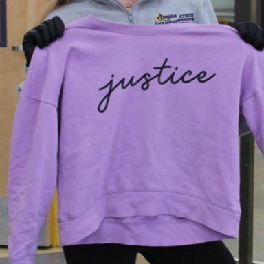 justice sweatshirt