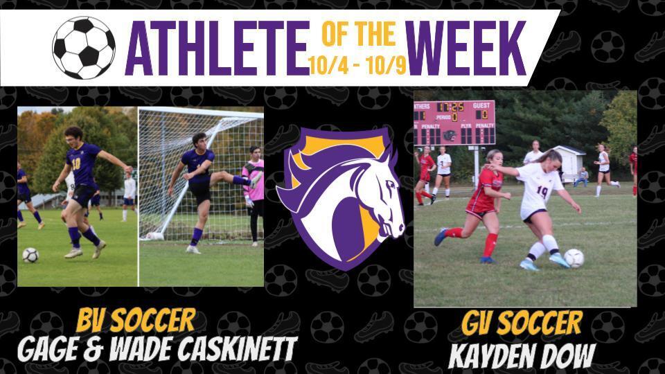 Photo of three athletes for athlete of the week, Gage, Wade and Kayden