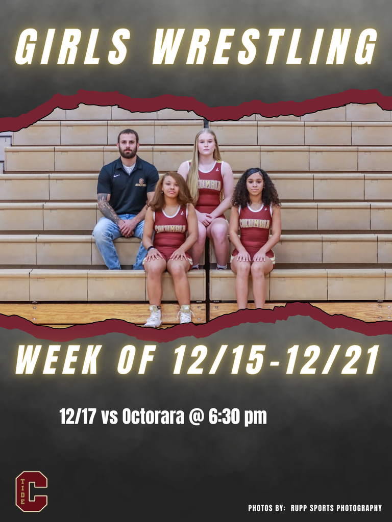 🤼‍♀️ Girls Wrestling  🗓️ Week of December 15 📍 12/17 vs Octorara 🕖 Matches start at 6:30 pm