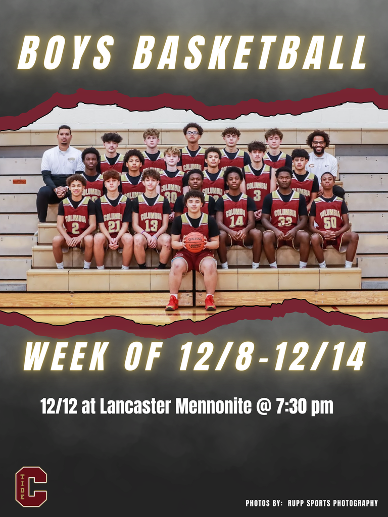 🏀Boys Basketball 🗓️ Week of December 8 📍 12/12 at Lancaster Mennonite 🕖 JV Games at 6:00 pm | Varsity at 7:30 pm