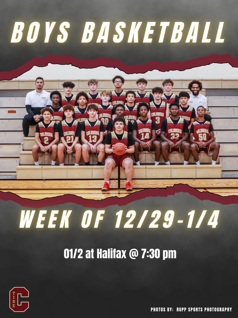 🏀Boys Basketball 🗓️ Week of December 29 📍 1/2 at Halifax 🕖 JV Games at 6:00 pm | Varsity at 7:30 pm