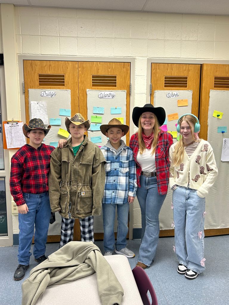 group in western gear
