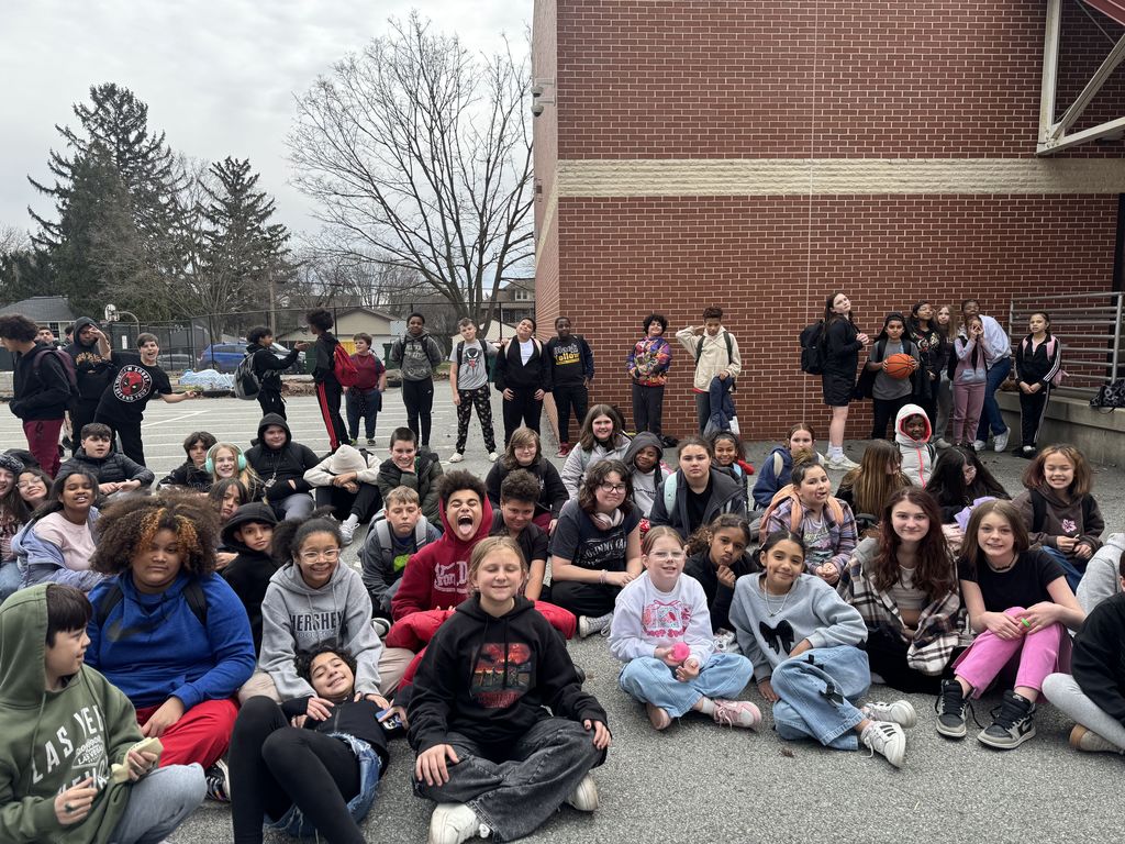 group of students outside 