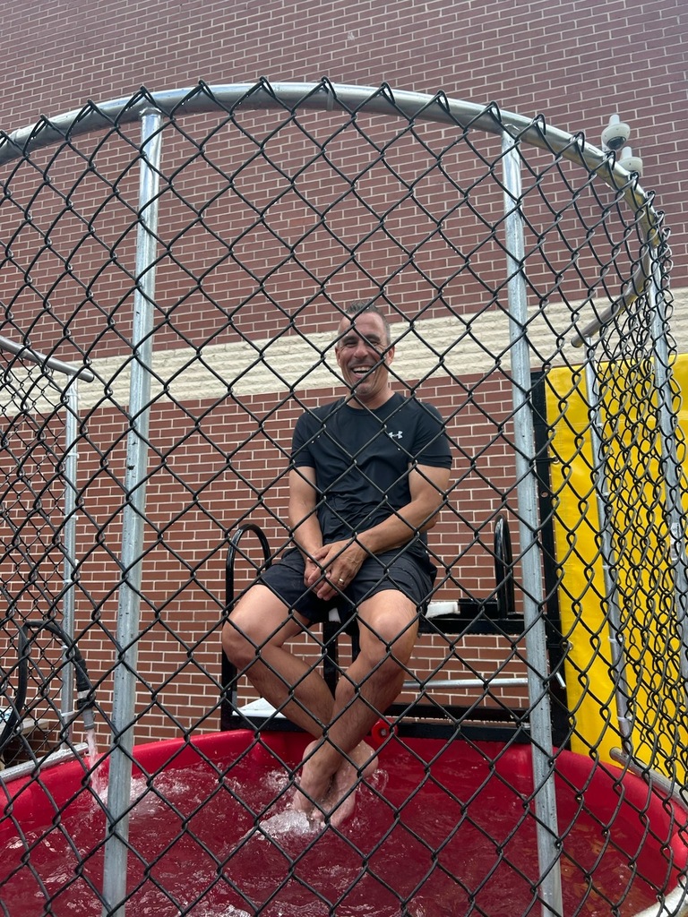 playfully while waiting to be dunked.