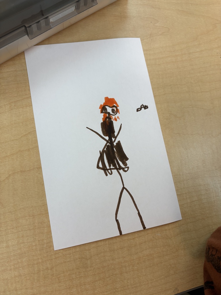 Kindergarten students in Mrs. Groff's class enjoyed reading the book "Last Stop on Market Street" by Matt de la Peña and making connections to the world around them through their five senses. As they followed CJ’s journey through the city, students identified things the characters could see, hear, smell, taste, and touch. They drew a picture of CJ using one of his five senses and then shared with the class. This engaging activity helped build reading comprehension while encouraging students to make meaningful connections between literature and their everyday lives.