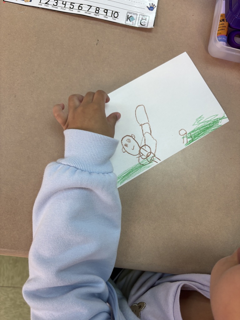 Kindergarten students in Mrs. Groff's class enjoyed reading the book "Last Stop on Market Street" by Matt de la Peña and making connections to the world around them through their five senses. As they followed CJ’s journey through the city, students identified things the characters could see, hear, smell, taste, and touch. They drew a picture of CJ using one of his five senses and then shared with the class. This engaging activity helped build reading comprehension while encouraging students to make meaningful connections between literature and their everyday lives.