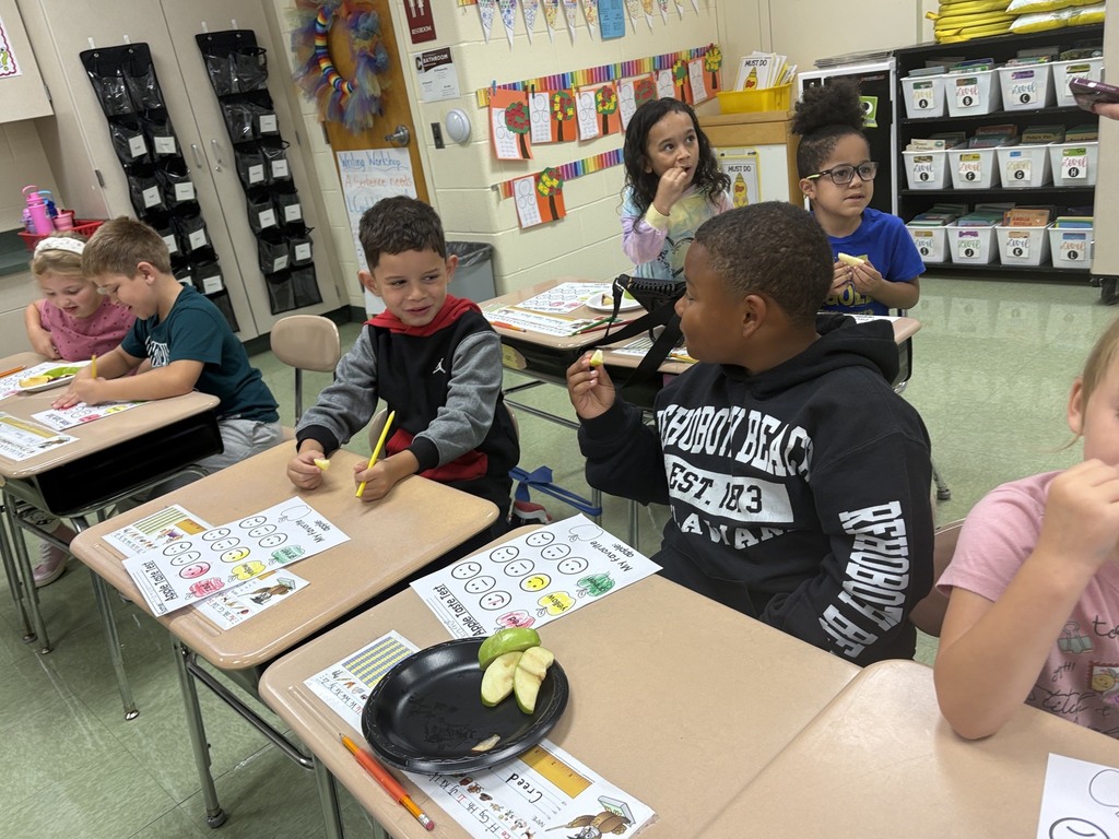 Mrs. Herr’s and Mrs. McCarty’s first grade classes joined together for an exciting apple investigation! Students explored different types of apples by observing, tasting, and comparing them. After sampling the apples, they graphed their favorites and analyzed the results. It was a fun, hands-on learning experience that combined science, math, and teamwork while celebrating the flavors of fall! 🍎