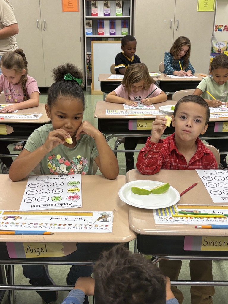 Mrs. Herr’s and Mrs. McCarty’s first grade classes joined together for an exciting apple investigation! Students explored different types of apples by observing, tasting, and comparing them. After sampling the apples, they graphed their favorites and analyzed the results. It was a fun, hands-on learning experience that combined science, math, and teamwork while celebrating the flavors of fall! 🍎