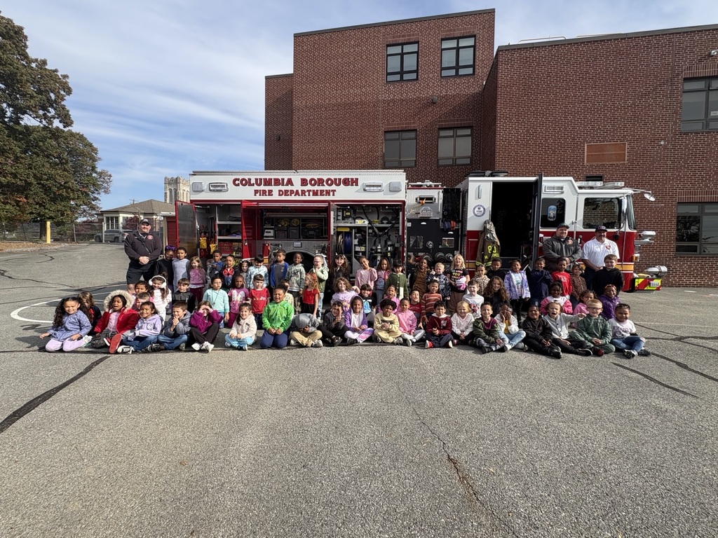 October is Fire Prevention Month, and today Park Elementary was excited to welcome the Columbia Borough Fire Department! 🔥🚒  Our students had a great time learning about fire safety, meeting our local firefighters, and discovering how firefighters help keep our community safe. 👩‍🚒  A huge THANK YOU to the Columbia Borough Fire Department for spending time with our students and helping us learn how to stay safe! We appreciate all you do for our Columbia community!