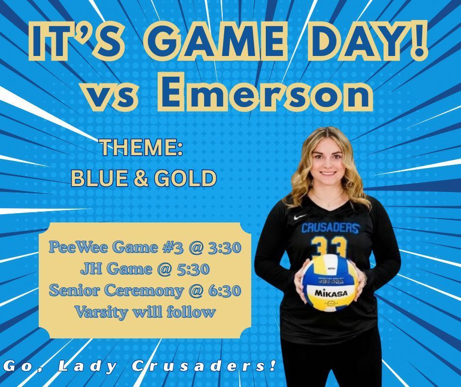 Volleyball games today vs Emerson.