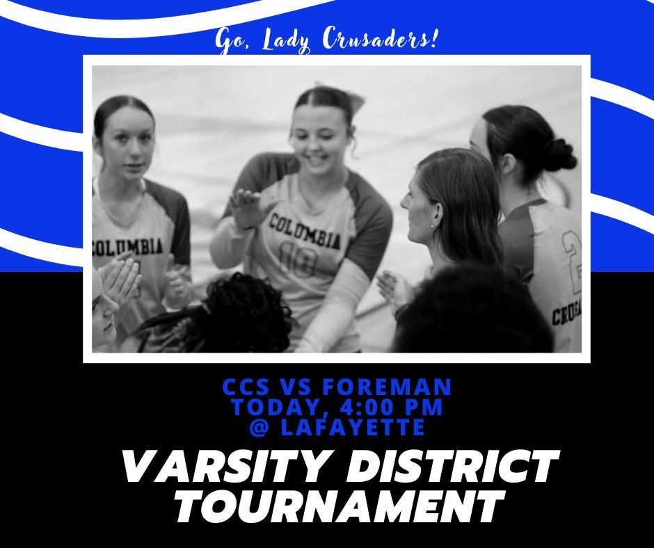 Varsity district tournament tonight!