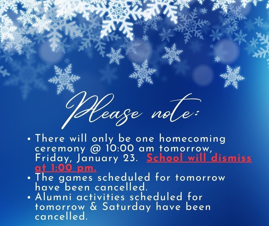 early dismissal tomorrow!