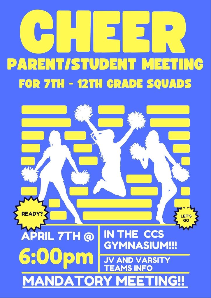 Mandatory cheer interest meeting April 7th 