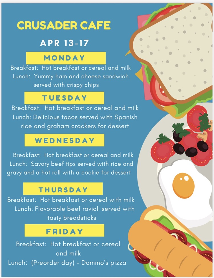 menu for the week