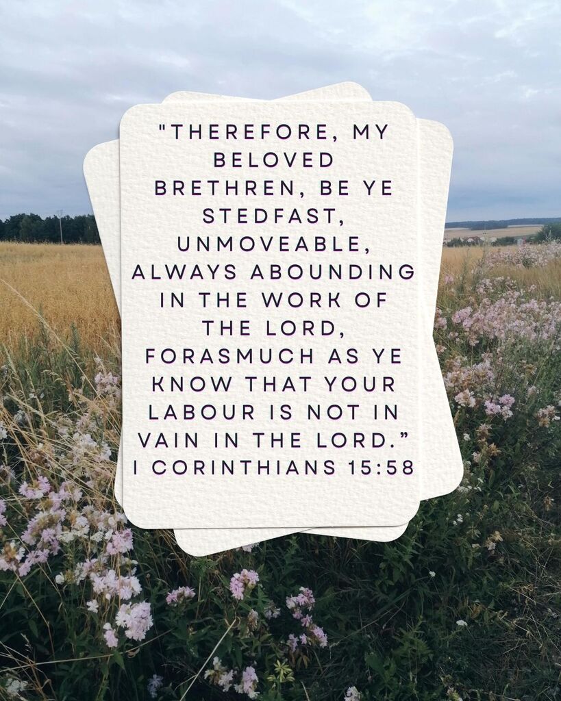 I Corinthians 15:58