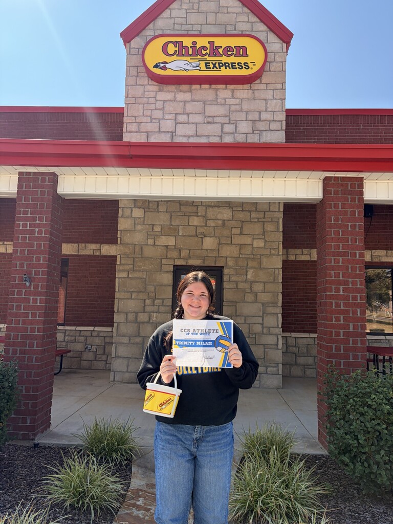Congratulations to our the athlete of the week for Chicken Express, Trinity Milam!