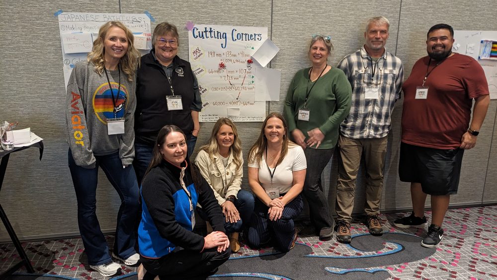 Educators from North Wasco County School District, Dufur School District and Columbia Gorge Education Service District at Crafting Inquiry Conference earlier this year