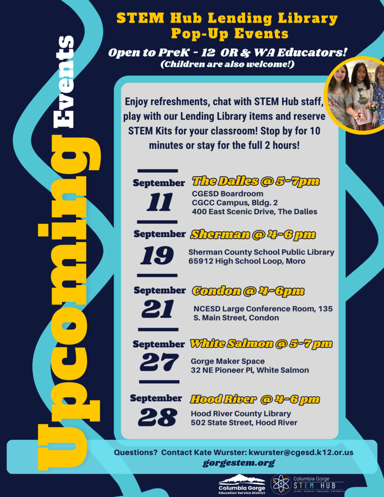 Pop up lending library flyer