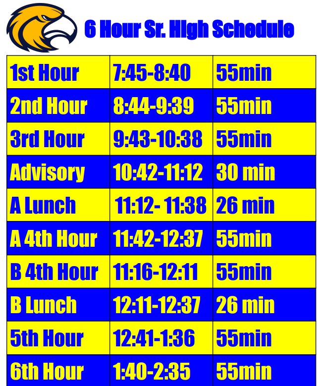 Senior High Daily Schedule