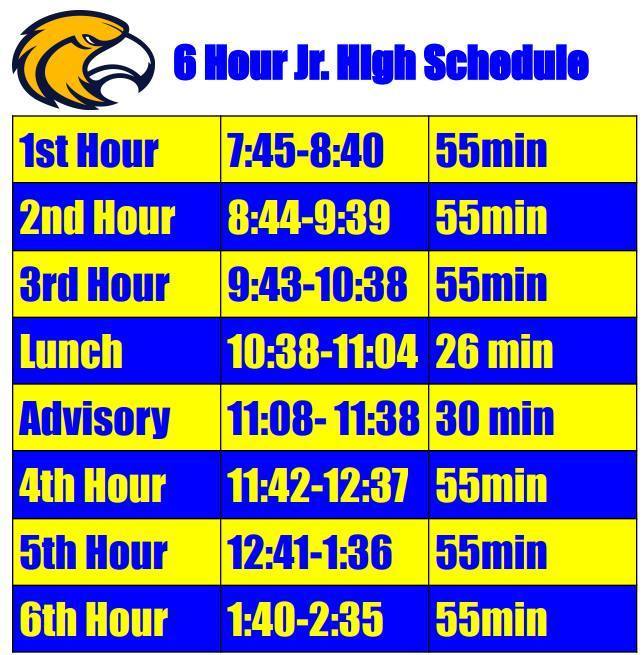 Jr High Schedule