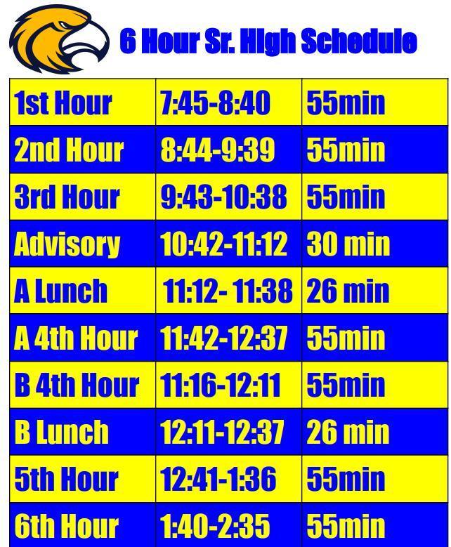 Sr High Schedule