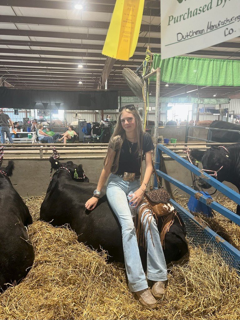 Claire Roberts with her FFA steer