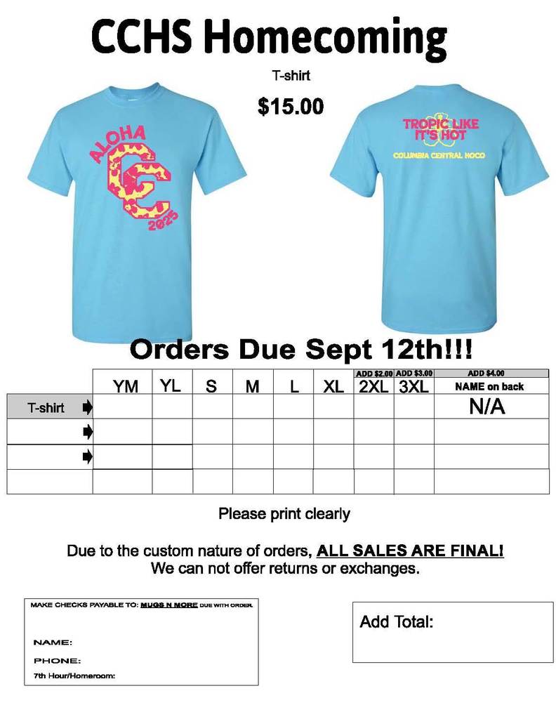 25 homecoming form