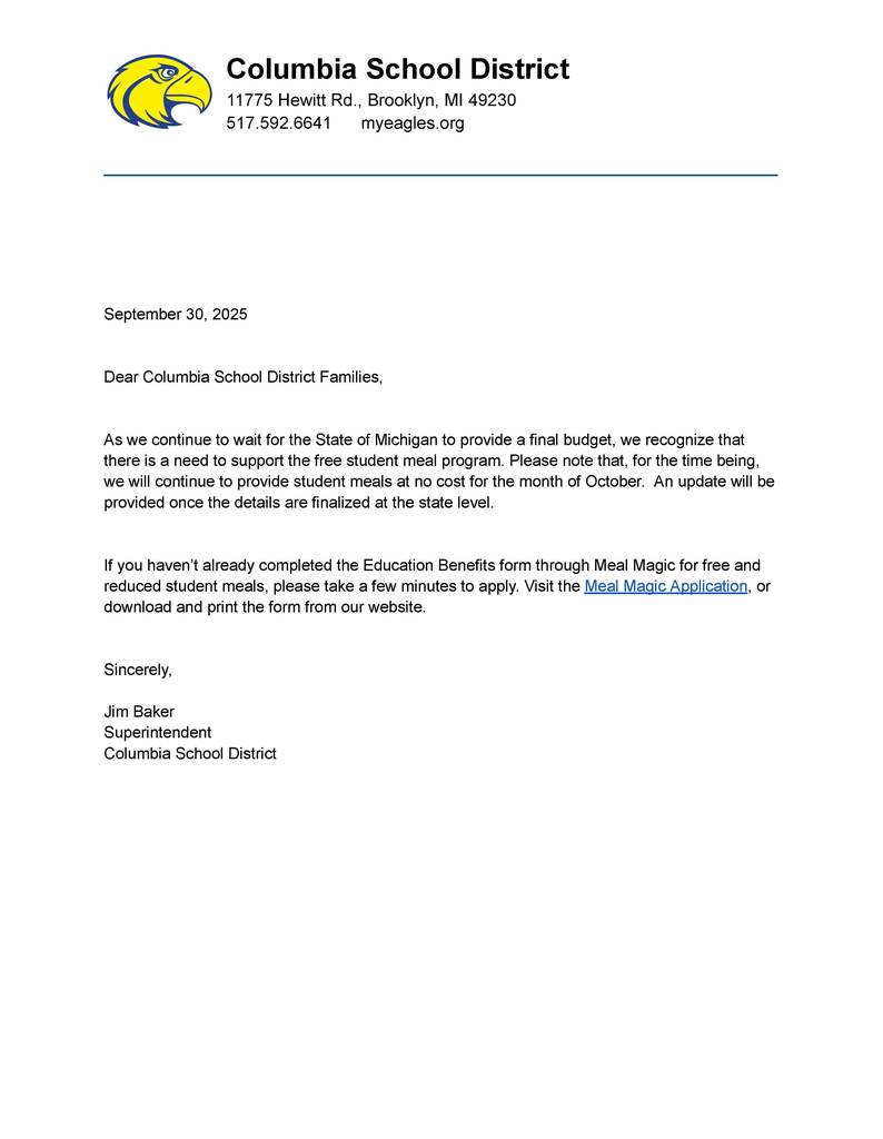 Student Meal Communication