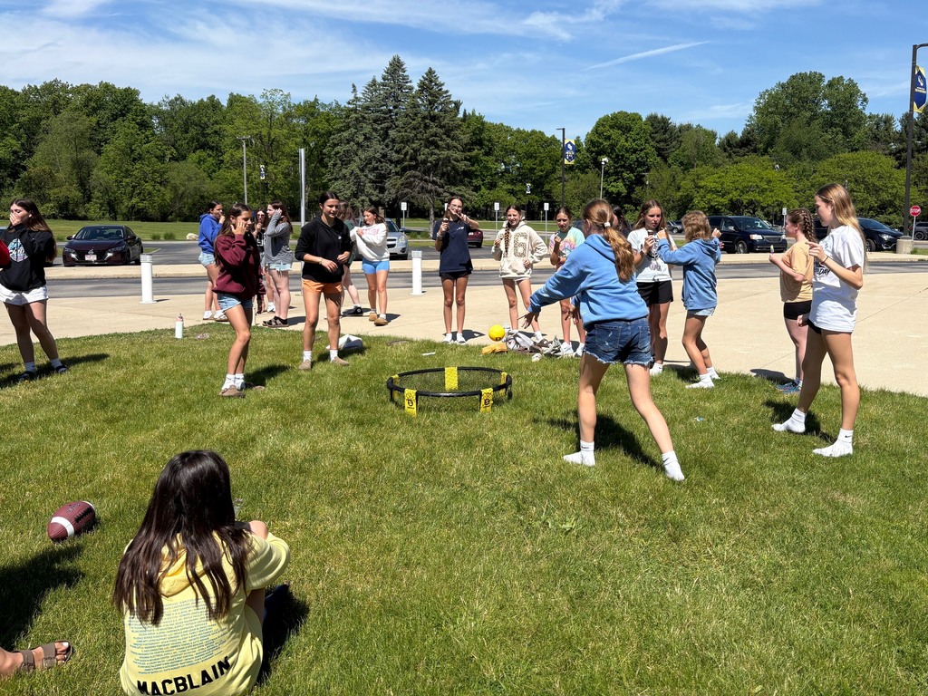 Students Playing Spike Ball