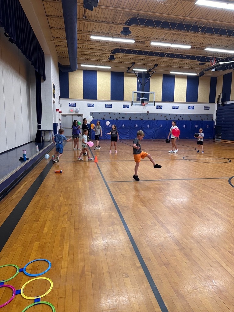 students playing in the gym