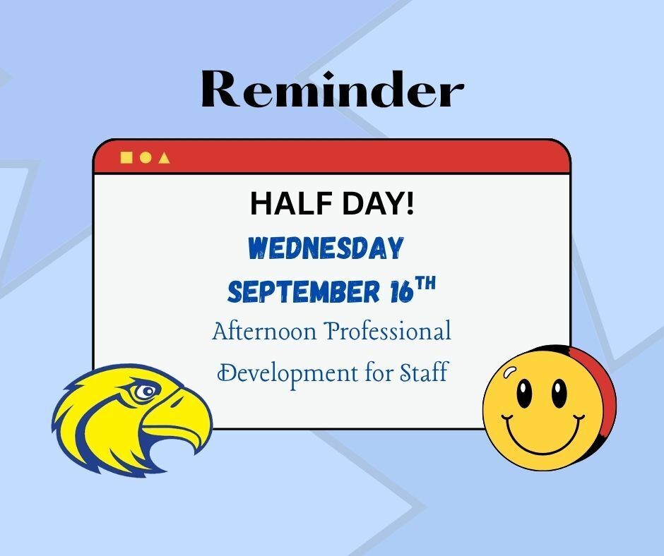 September 16 half day for professional development