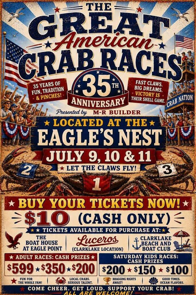 Crab Races at Eagles Nest July 9-11