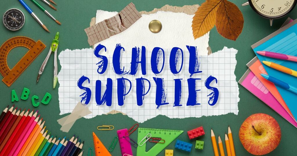 Picture of various School Supplies