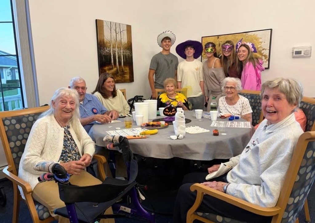 Leadership students celebrated a Halloween party with our Brooklyn Living Center senior residents..