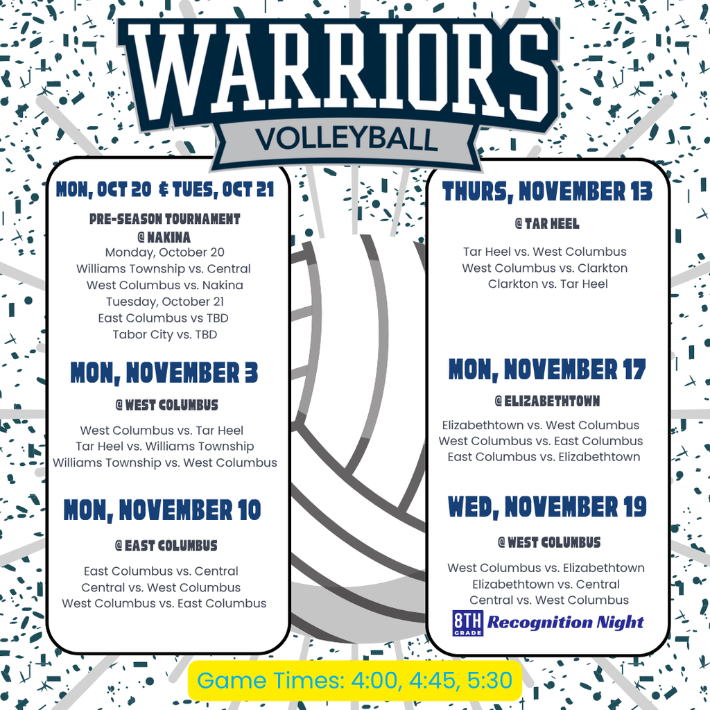 volleyball schedule