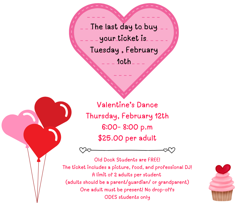Valentine’s Dance Thursday, February 12th 600- 800 p