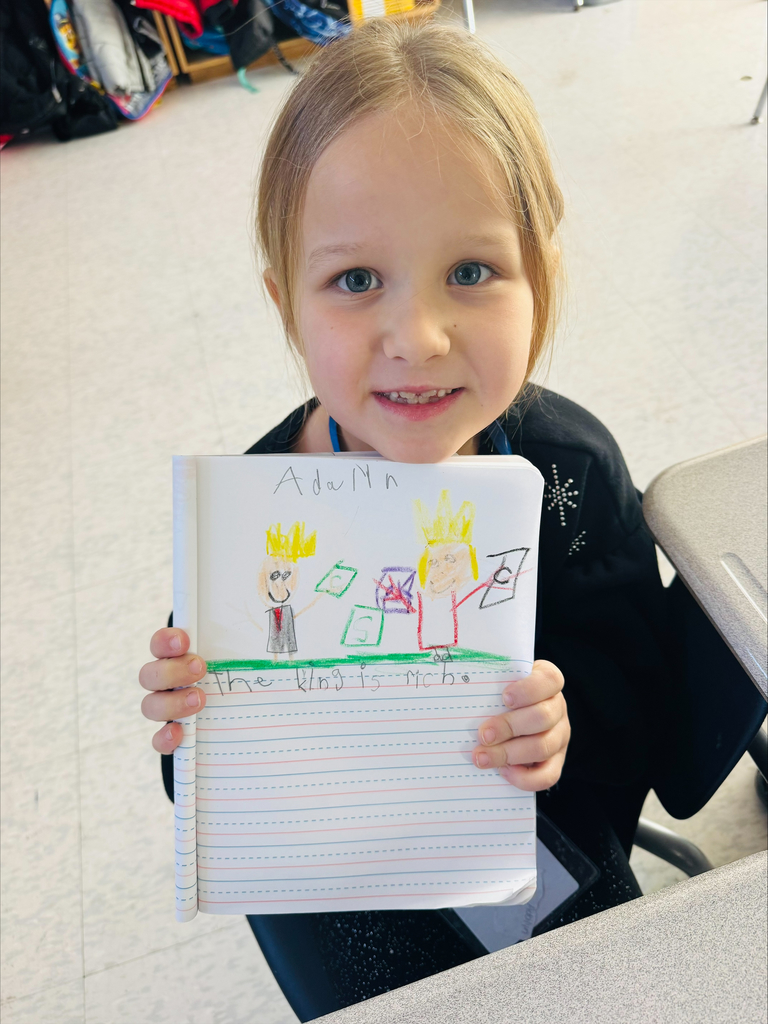 Our kindergarteners are shining bright as they practice writing sentences using the digraph “ch”!