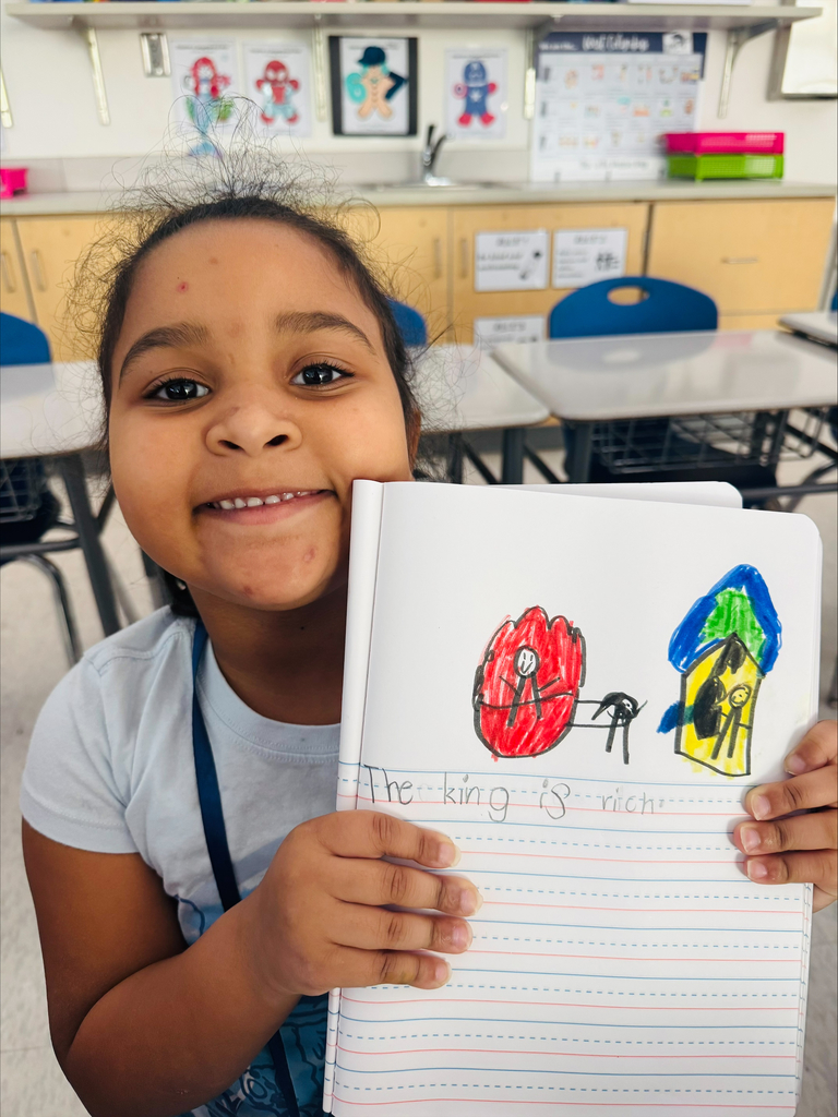 Our kindergarteners are shining bright as they practice writing sentences using the digraph “ch”!