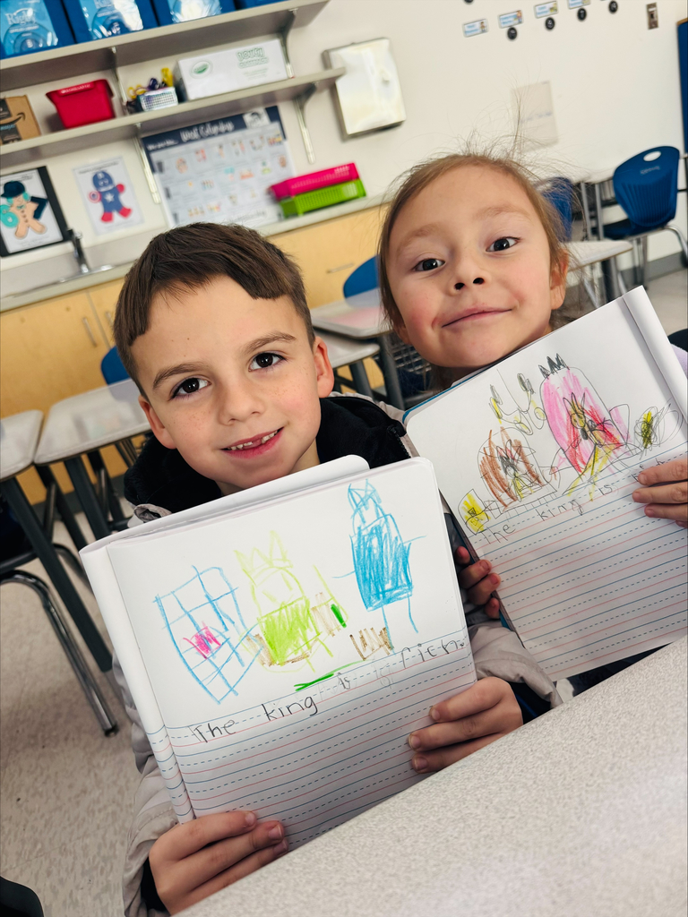 Our kindergarteners are shining bright as they practice writing sentences using the digraph “ch”!