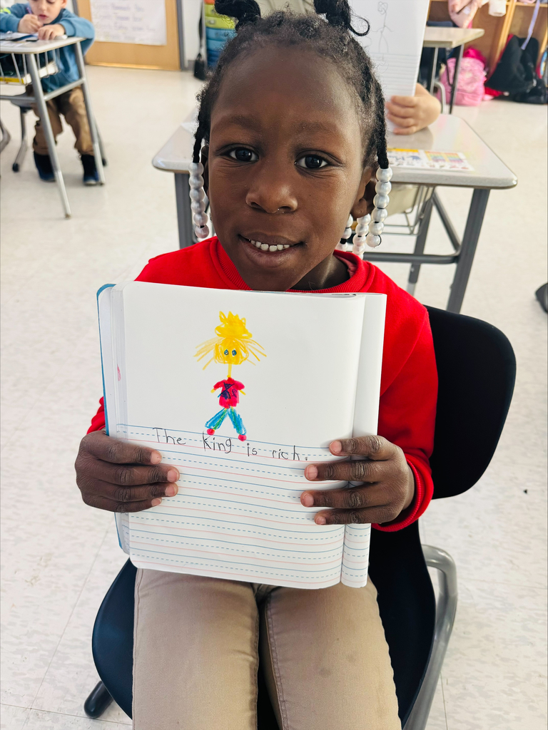 Our kindergarteners are shining bright as they practice writing sentences using the digraph “ch”!