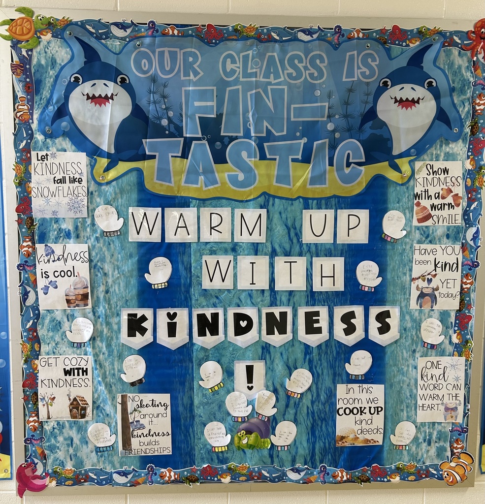 Our hallways are blooming with bulletin boards celebrating KINDNESS throughout February.