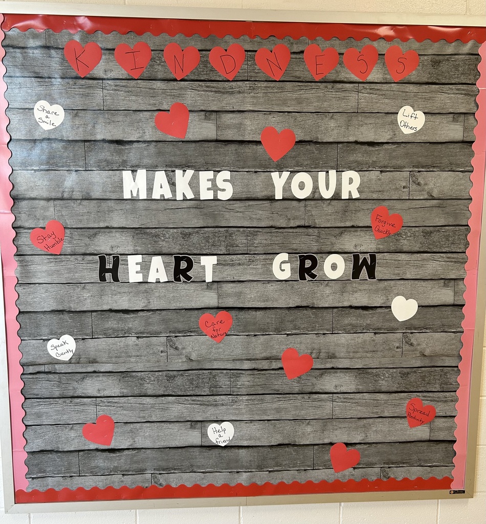 Our hallways are blooming with bulletin boards celebrating KINDNESS throughout February.