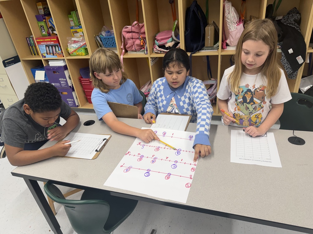 Students analyzing  data together